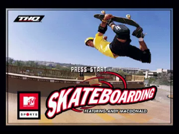 MTV Sports - Skateboarding featuring Andy Macdonald (EU) screen shot title